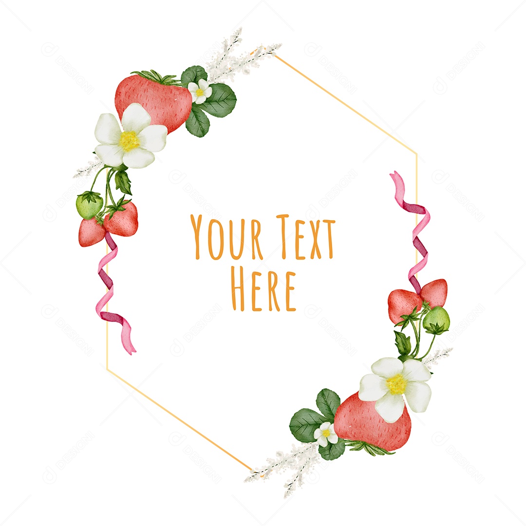 Conjunto de Flores Em Aquarela de Moldura Vetor EPS