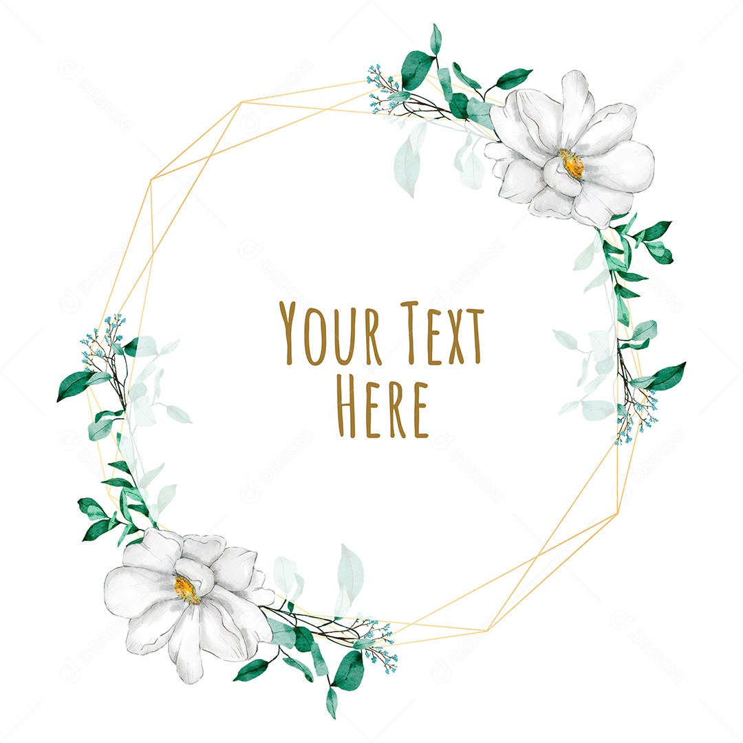 Grinaldas de Quadro Floral Vetor EPS