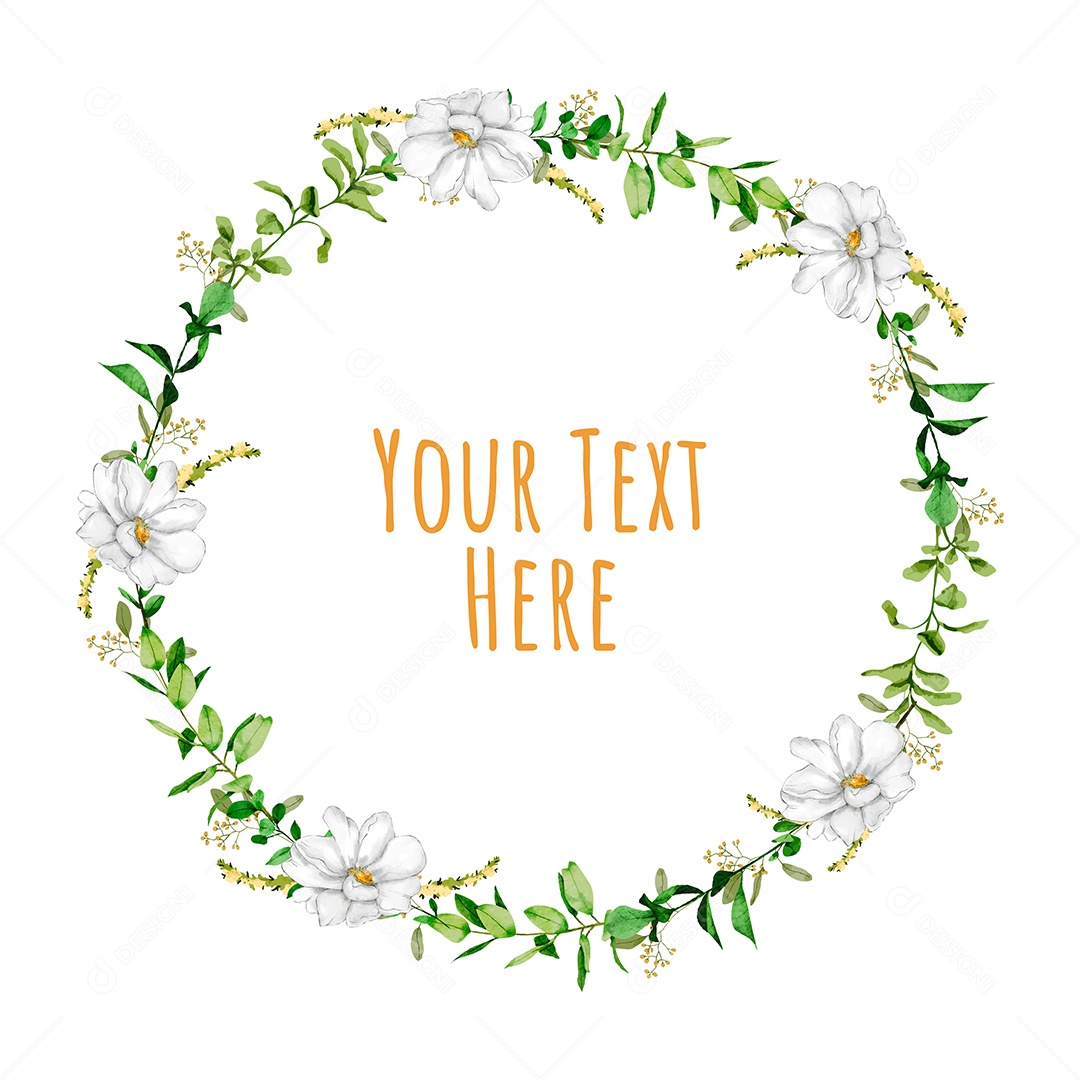 Grinaldas de Quadro Floral Vetor EPS