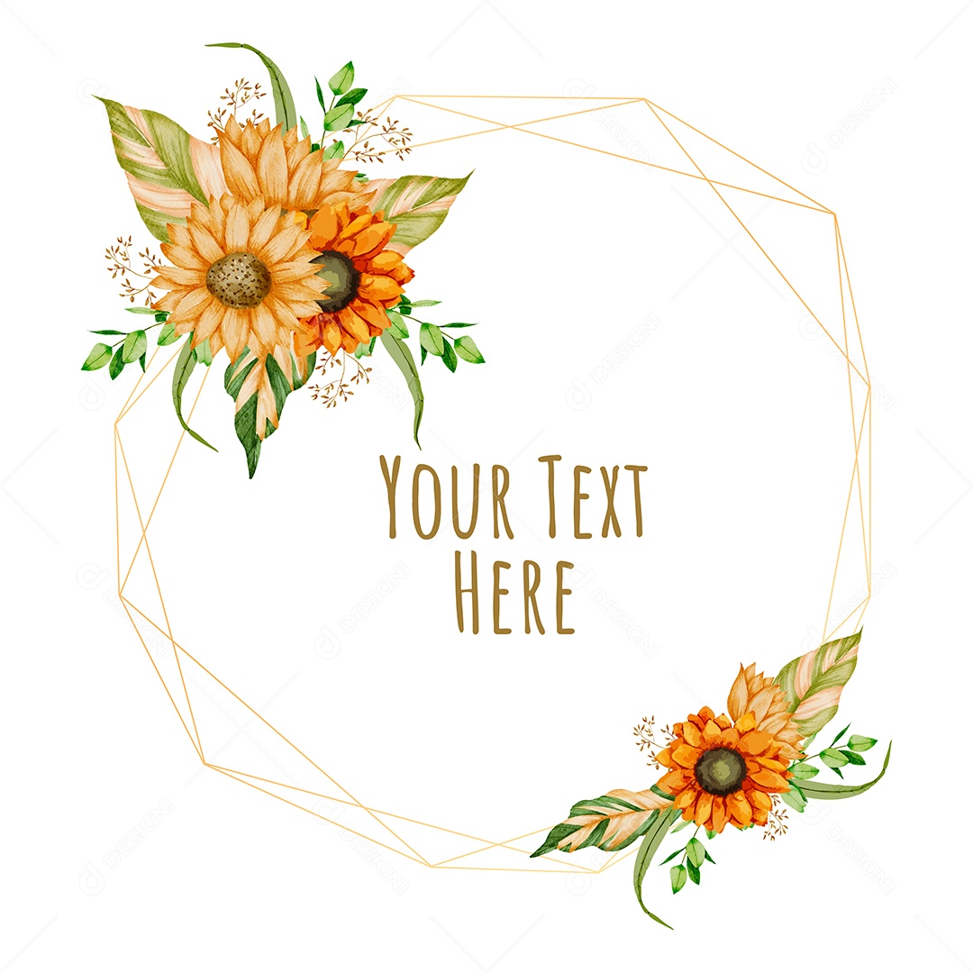 Grinaldas de Quadro Floral Vetor EPS