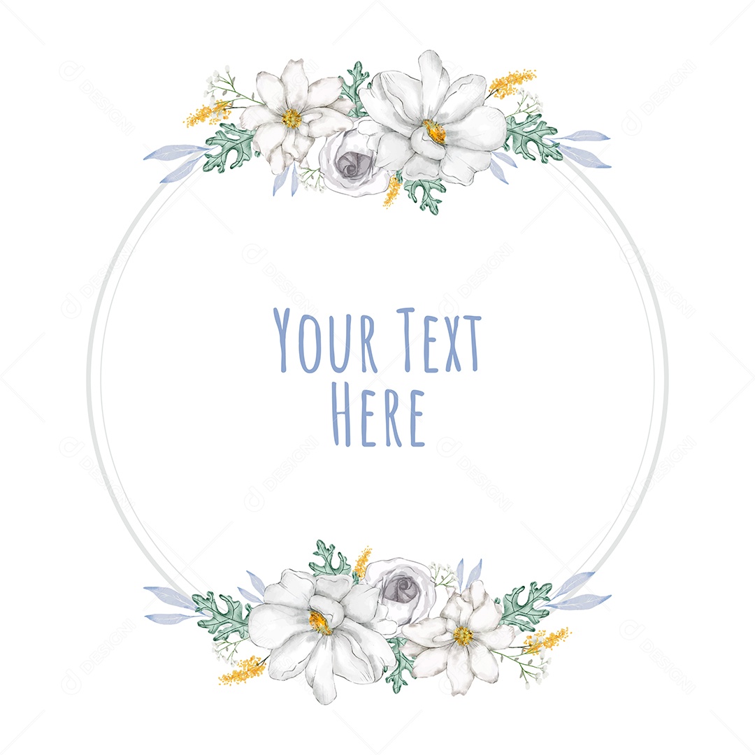 Grinaldas de Quadro Floral Vetor EPS