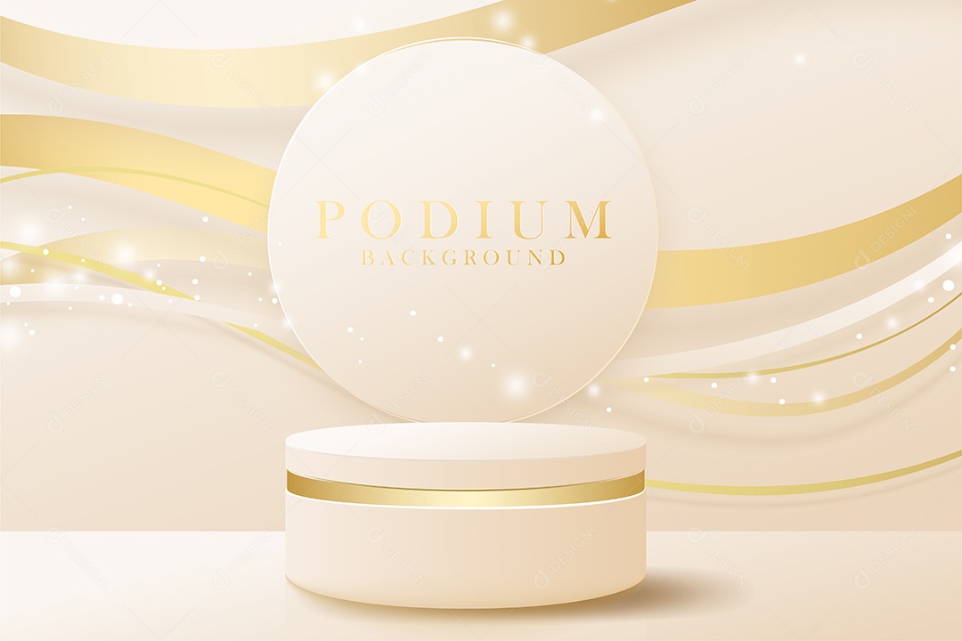 Pódio de Design Moderno para Vários Anúncios Vetor EPS