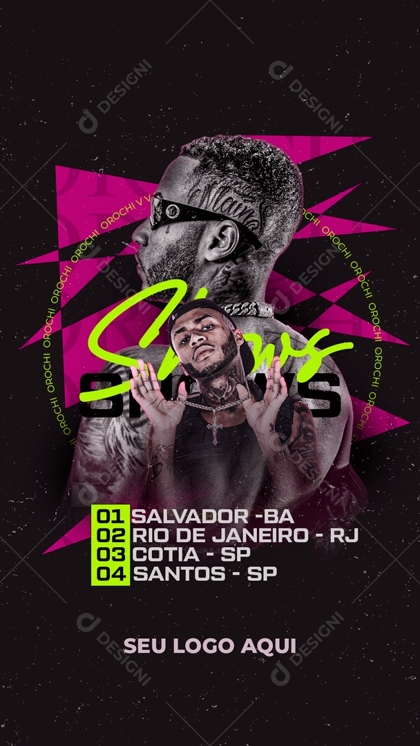 Story Orochi Social Media PSD Editável