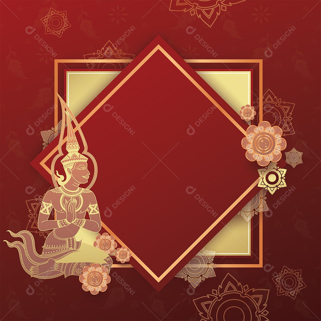 Pódio de Design de Estilo Tailandês para Vários Anúncios Vetor EPS