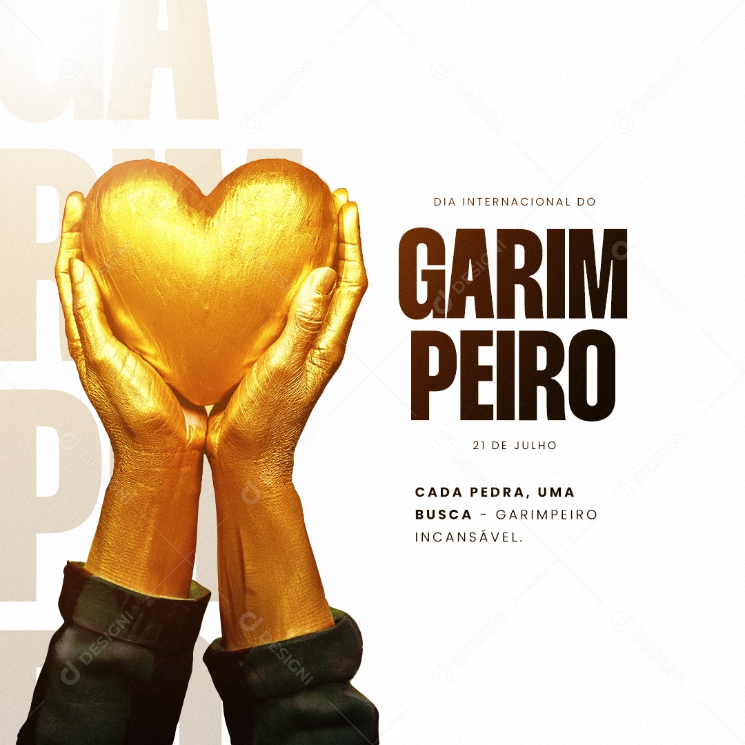 Dia Nacional Do Garimpeiro Cada Pedra Uma Busca Social Media PSD Editável