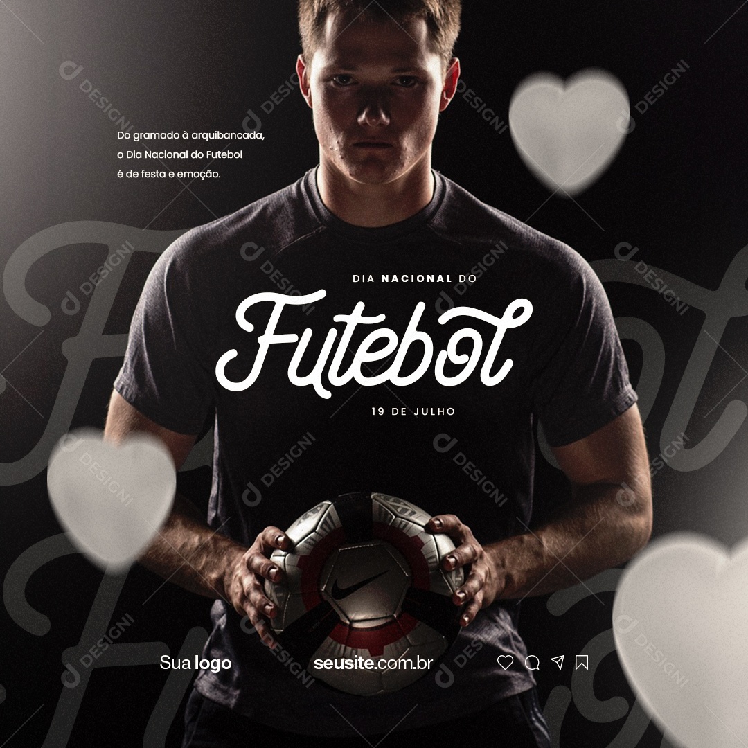 Dia Nacional do Futebol 19 De Julho Social Media PSD Editável