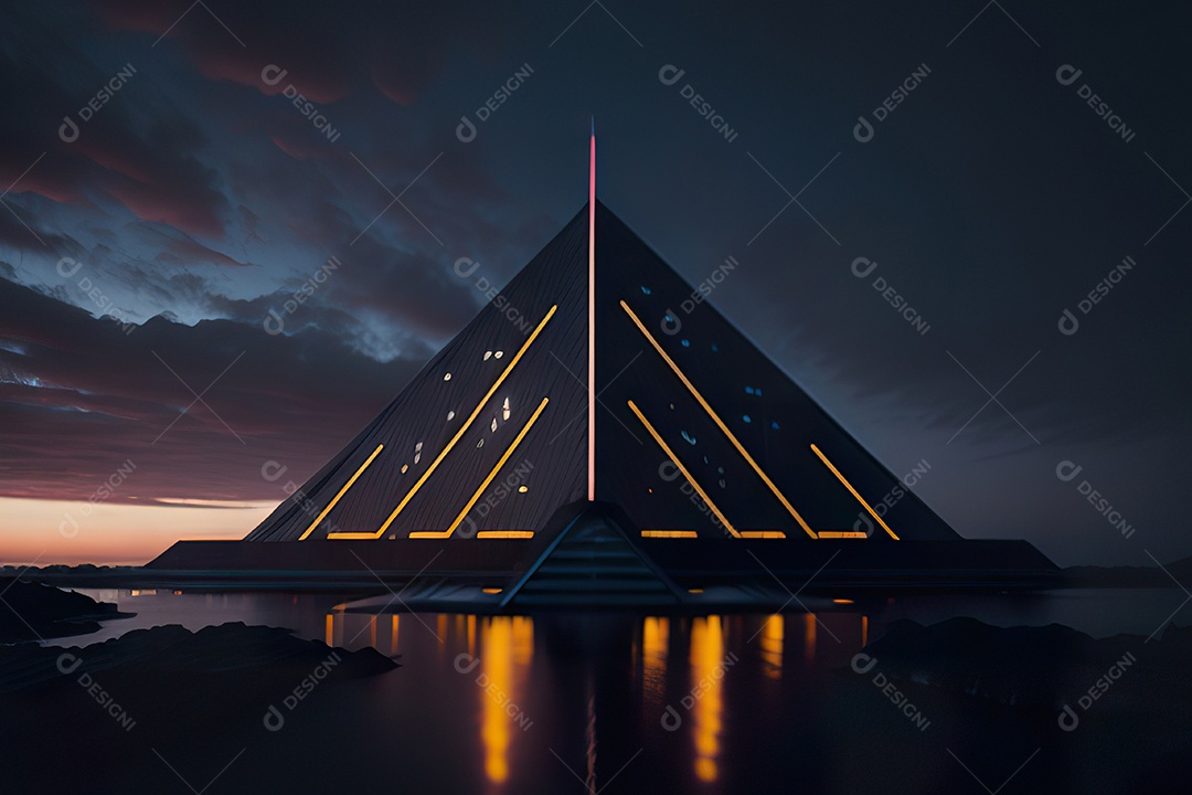 Imagem realista de pirâmide.