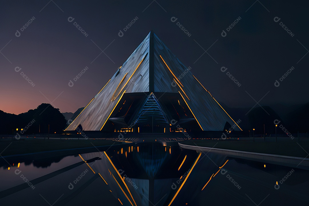 Imagem realista de pirâmide.