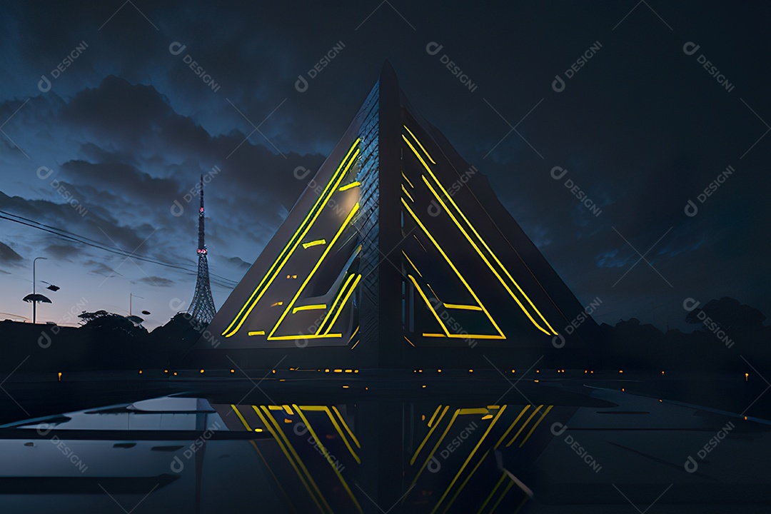 Imagem realista de pirâmide.