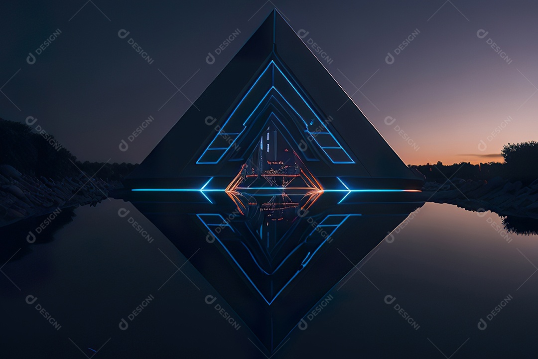 Imagem realista de pirâmide.