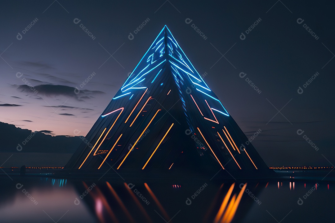 Imagem realista de pirâmide.