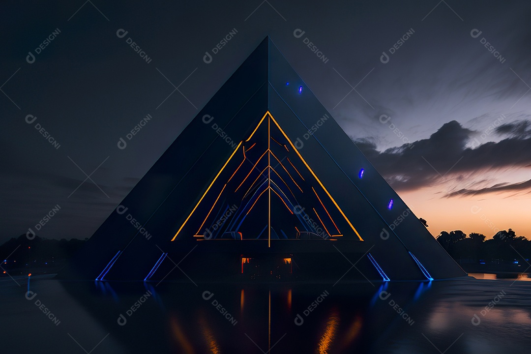 Imagem realista de pirâmide.