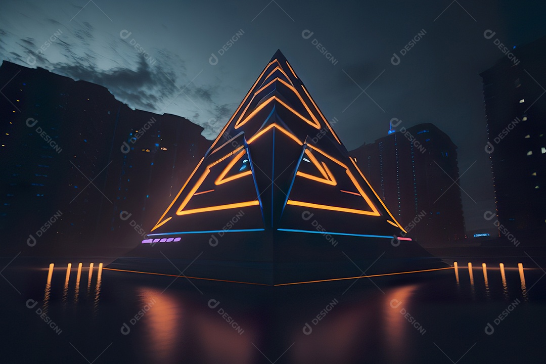 Imagem realista de pirâmide.