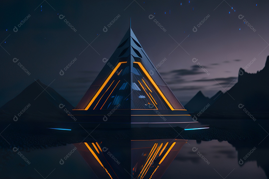 Imagem realista de pirâmide.