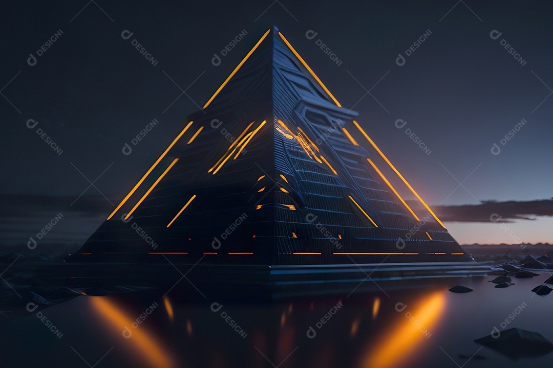 Imagem realista de pirâmide.