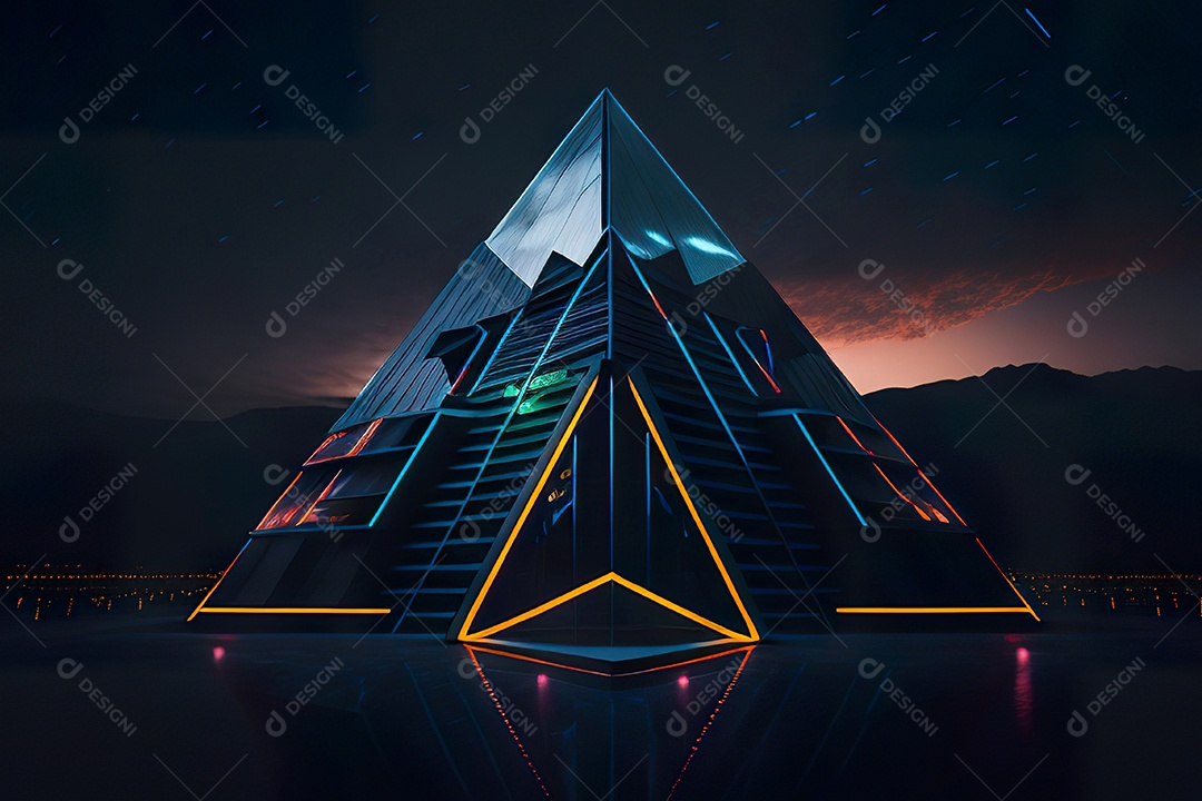 Imagem realista de pirâmide.