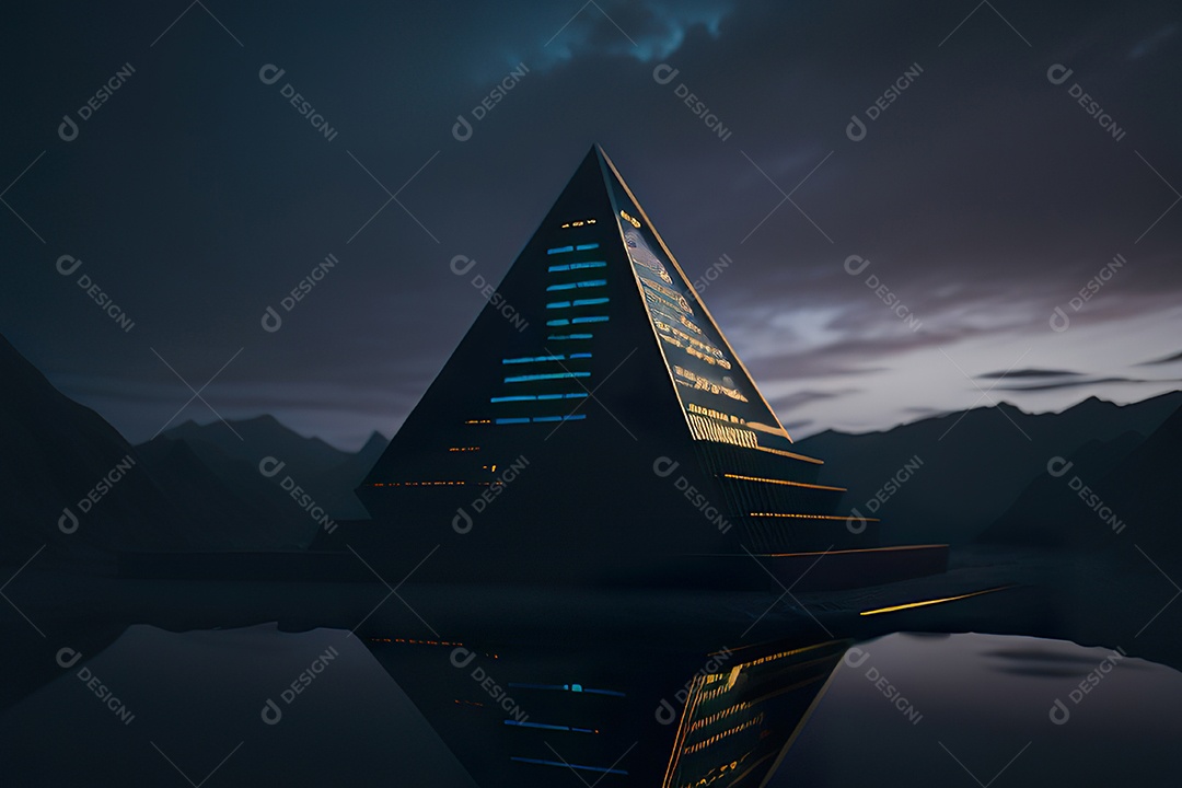 Imagem realista de pirâmide.