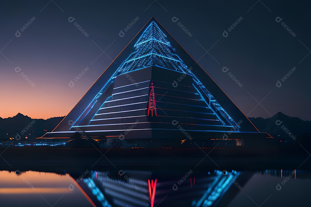 Imagem realista de pirâmide.