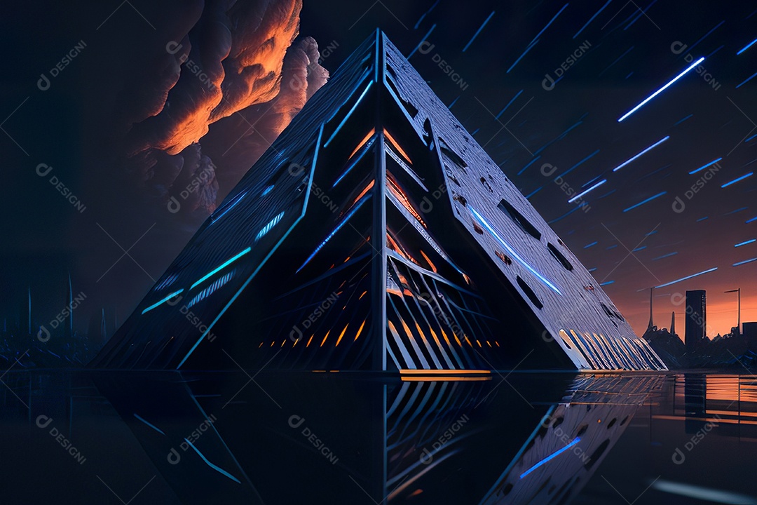 Imagem realista de pirâmide.