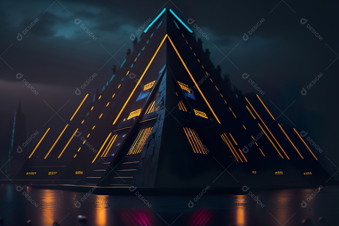 Imagem realista de pirâmide.