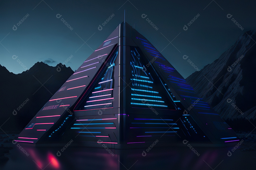 Imagem realista de pirâmide.