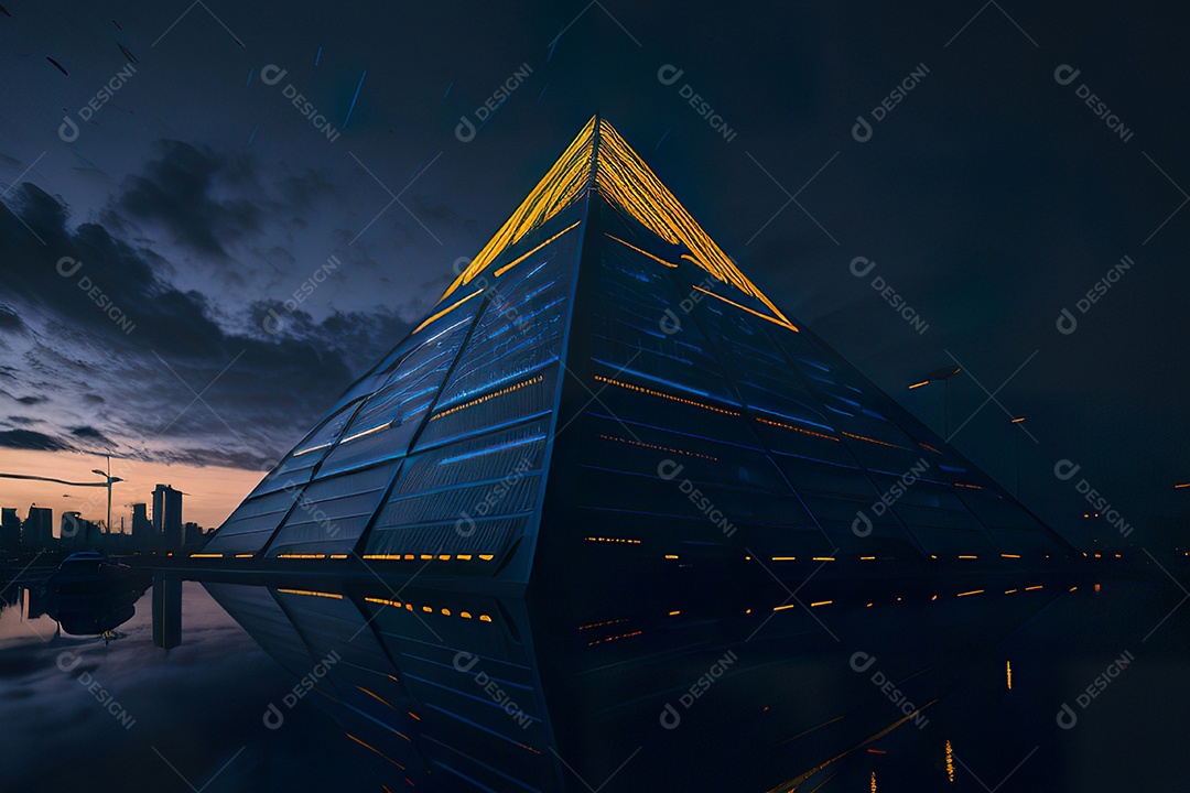 Imagem realista de pirâmide.