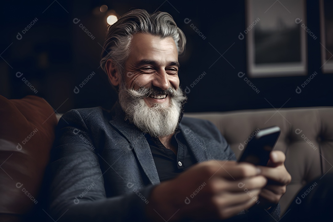 Homem feliz funcionário público aposentado