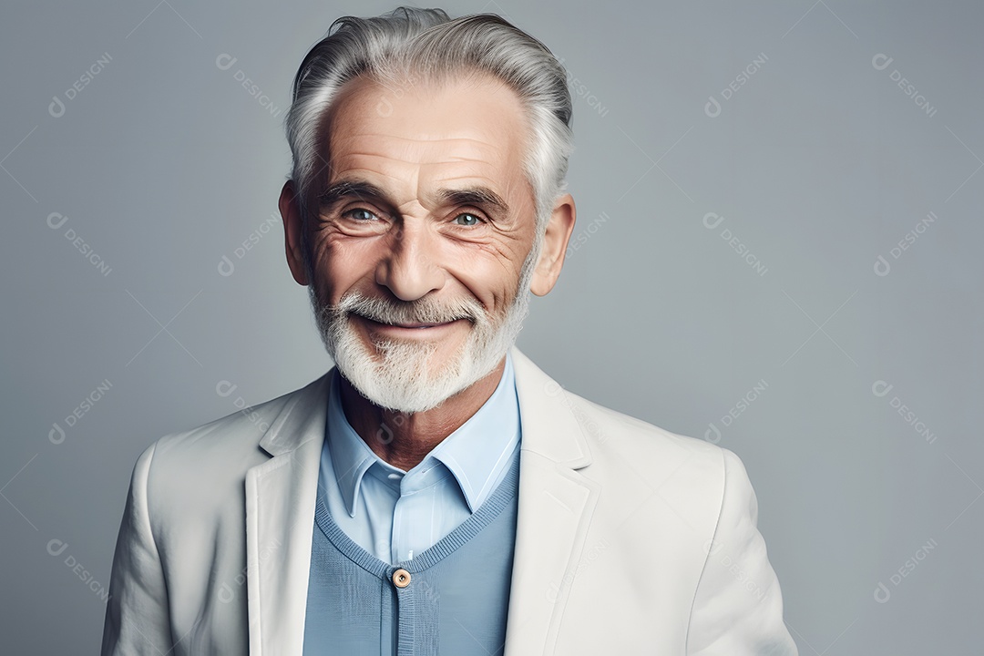 Homem feliz funcionário público aposentado