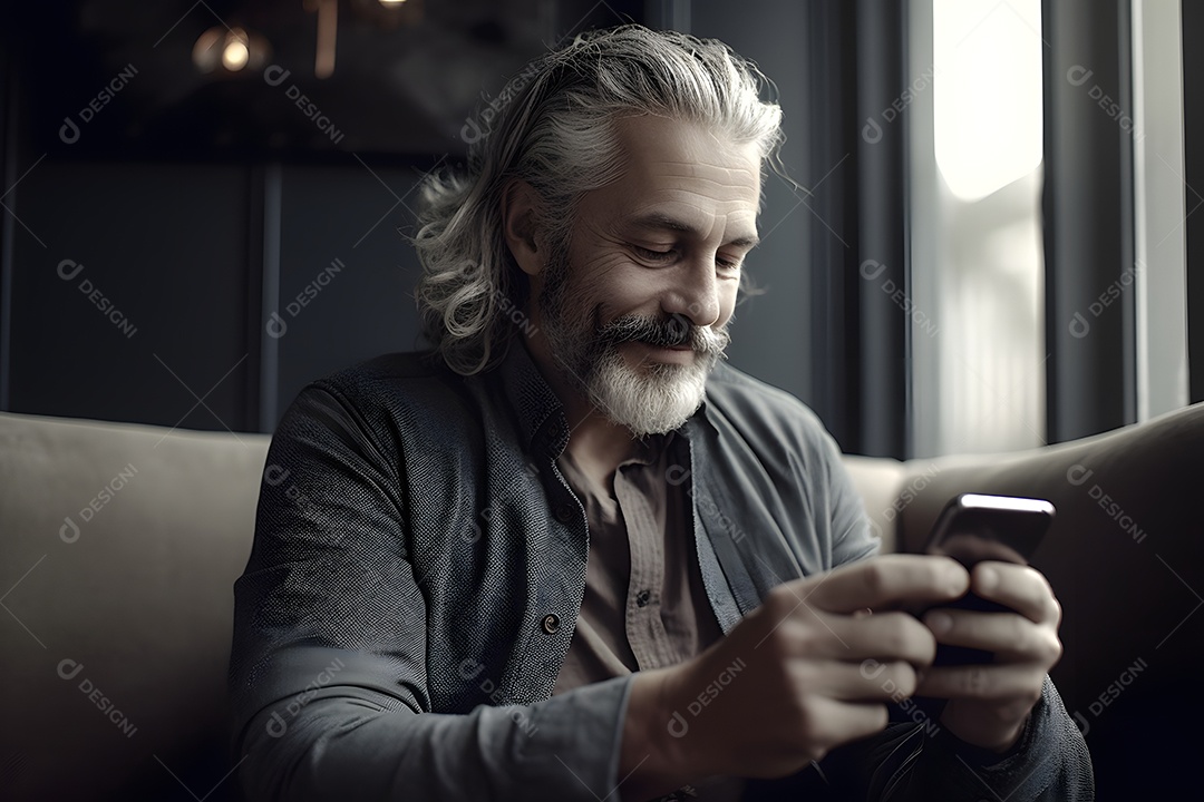 Homem feliz funcionário público aposentado