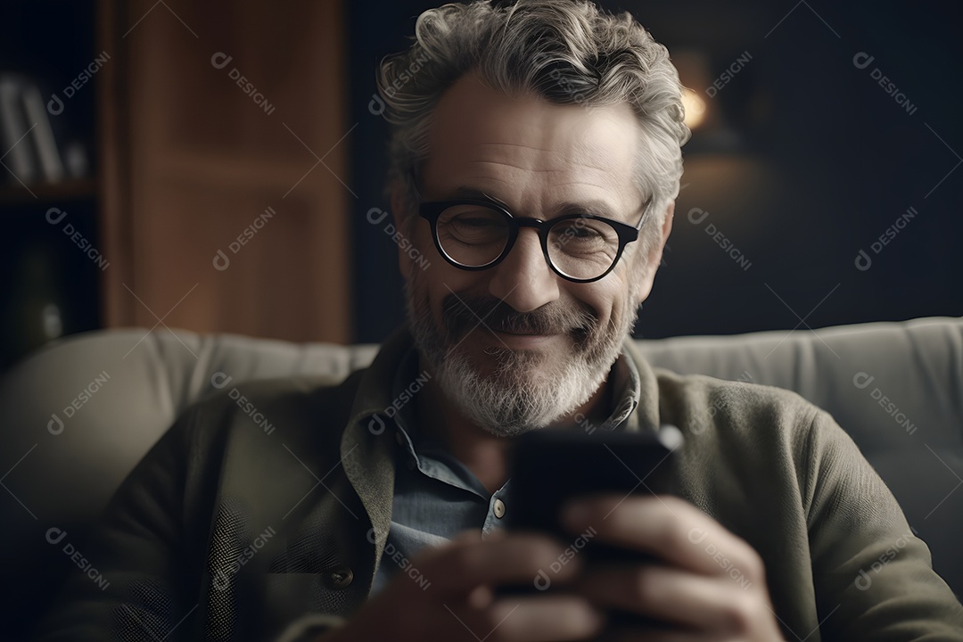 Homem feliz funcionário público aposentado