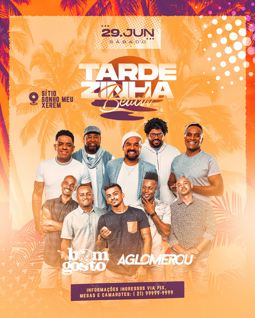 Tardezinha Flyer Social Media PSD Editável