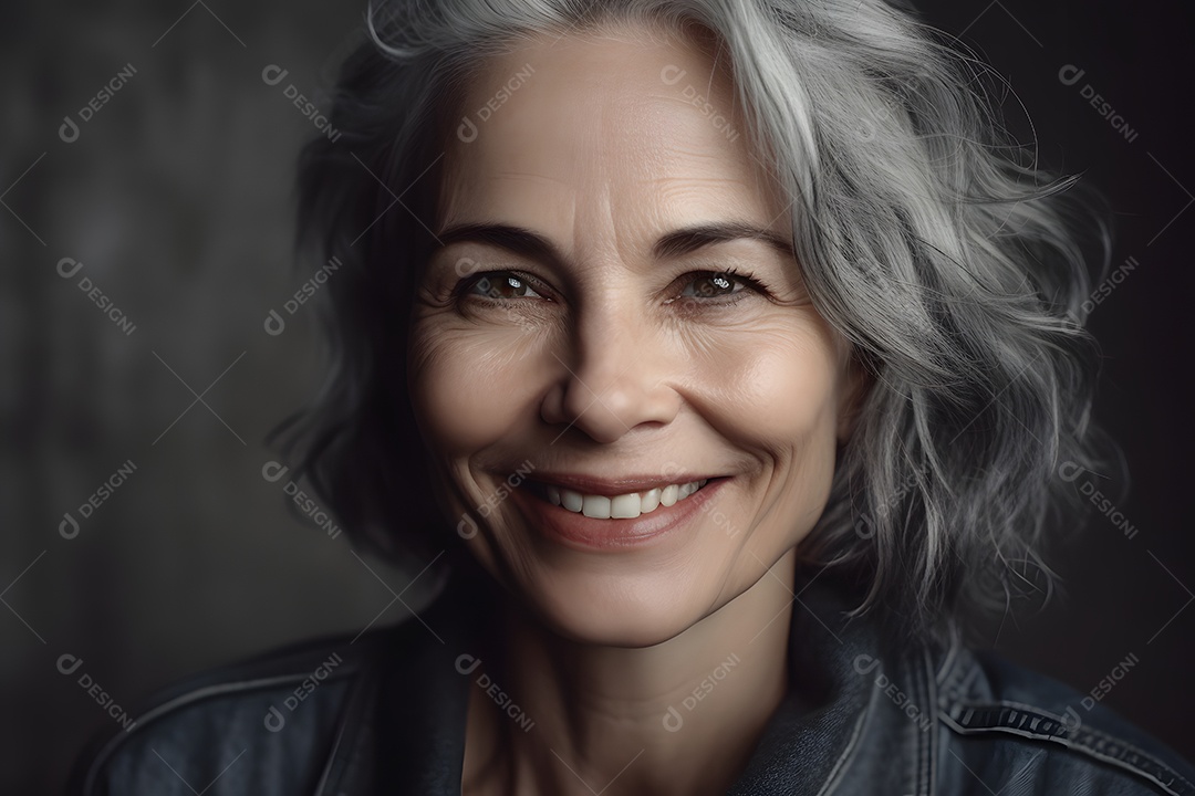 Mulher feliz funcionária pública aposentada