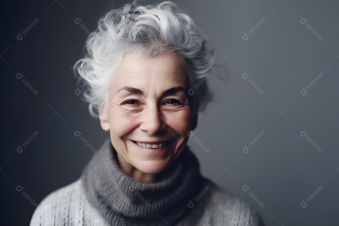 Mulher feliz funcionária pública aposentada