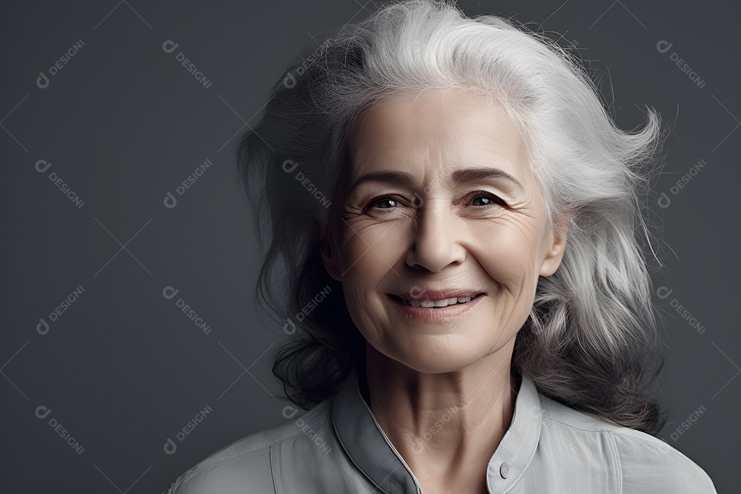 Mulher idosa funcionária pública aposentada