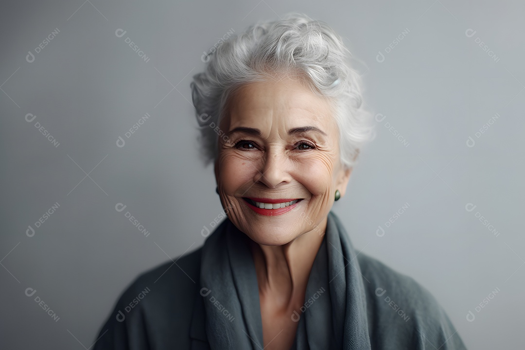 Mulher idosa funcionária pública aposentada