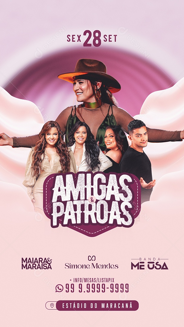 Story Amigas Patroa Flyer Social Media PSD Editável