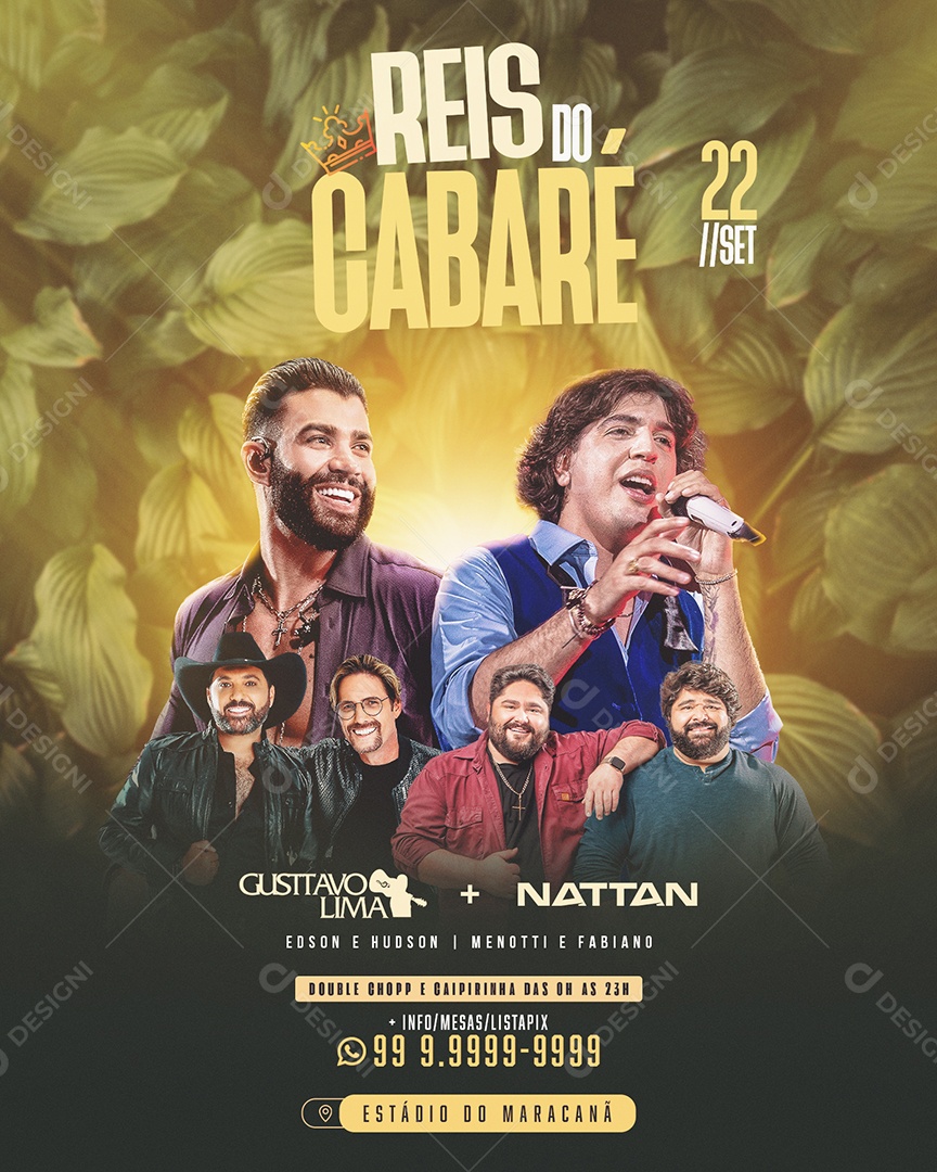 Reis do Cabaré Social Media PSD Editável