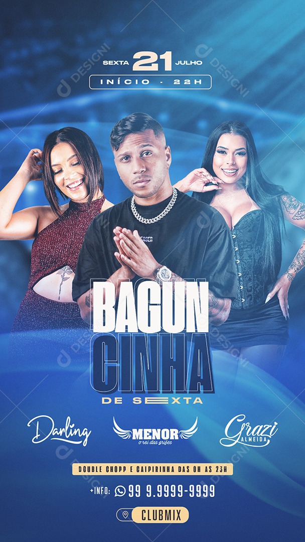 Story Baguncinha Flyer Social Media PSD Editável