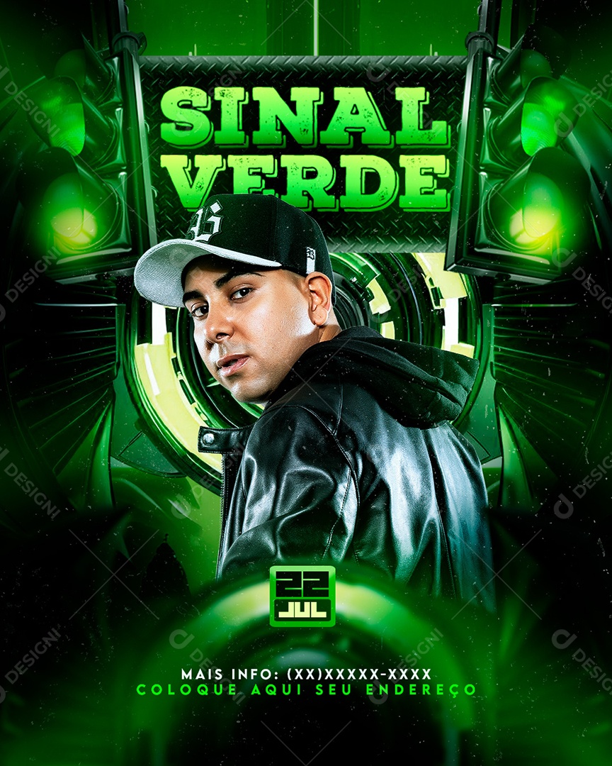 Social Media Flyer Feed Sinal Verde PSD Editável