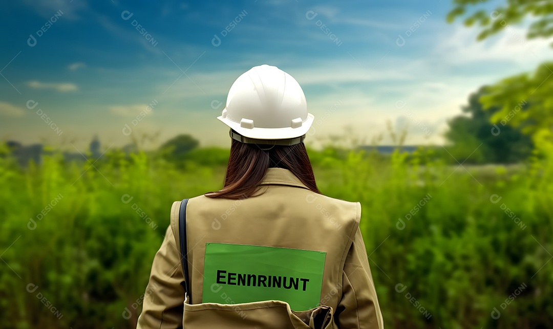 Mulher trabalhando gestor ambiental