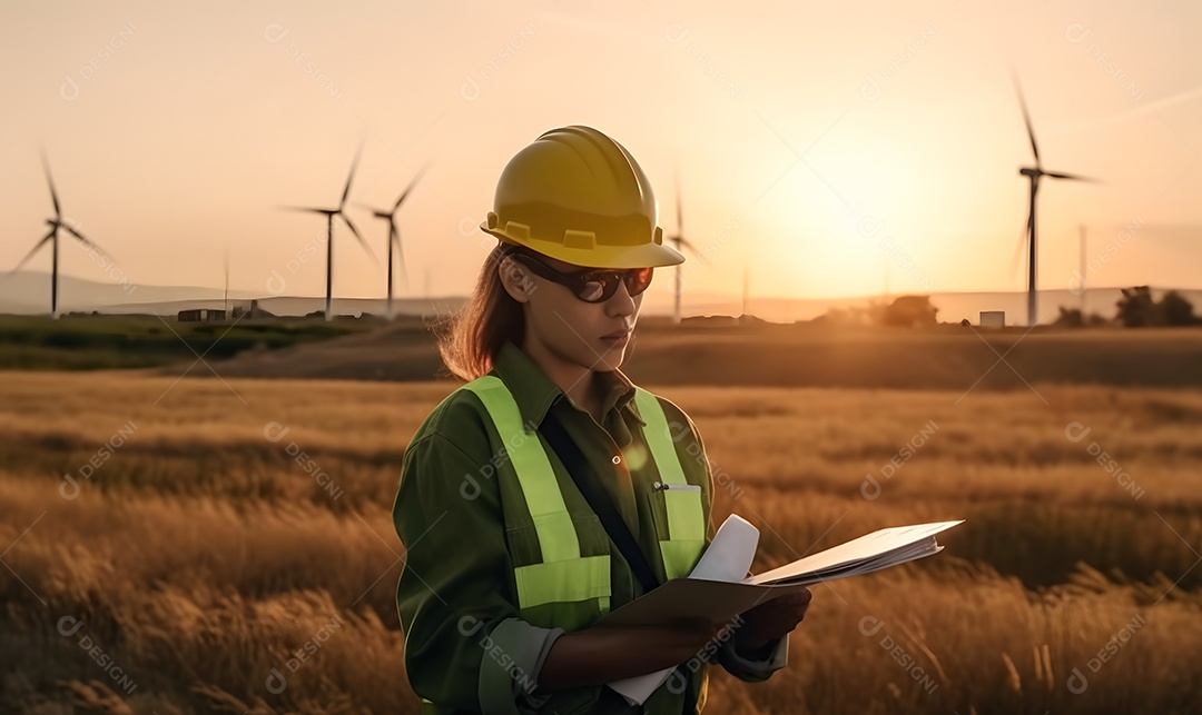 Mulher gestor ambiental cuidando de plantas