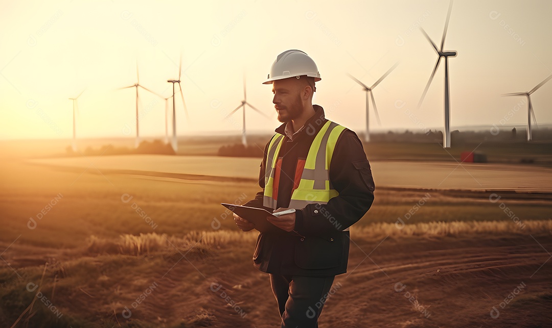 Homem gestor ambiental cuidando de plantas