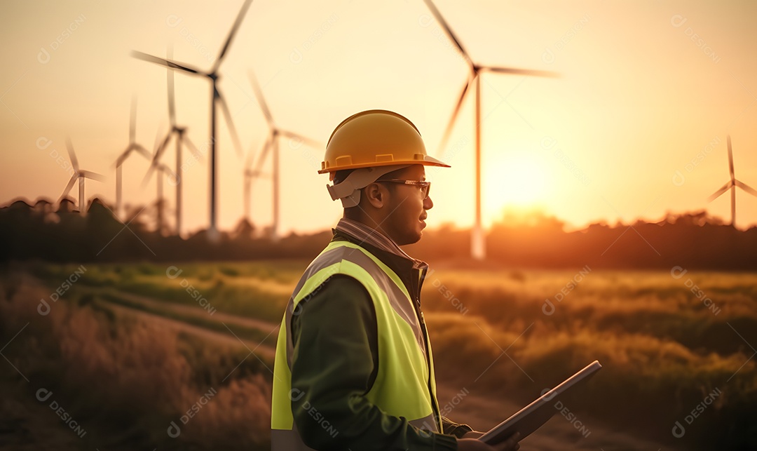 Homem gestor ambiental cuidando de plantas