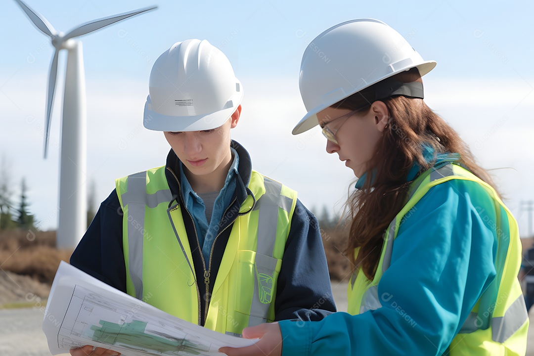 Gestores ambientais trabalhando