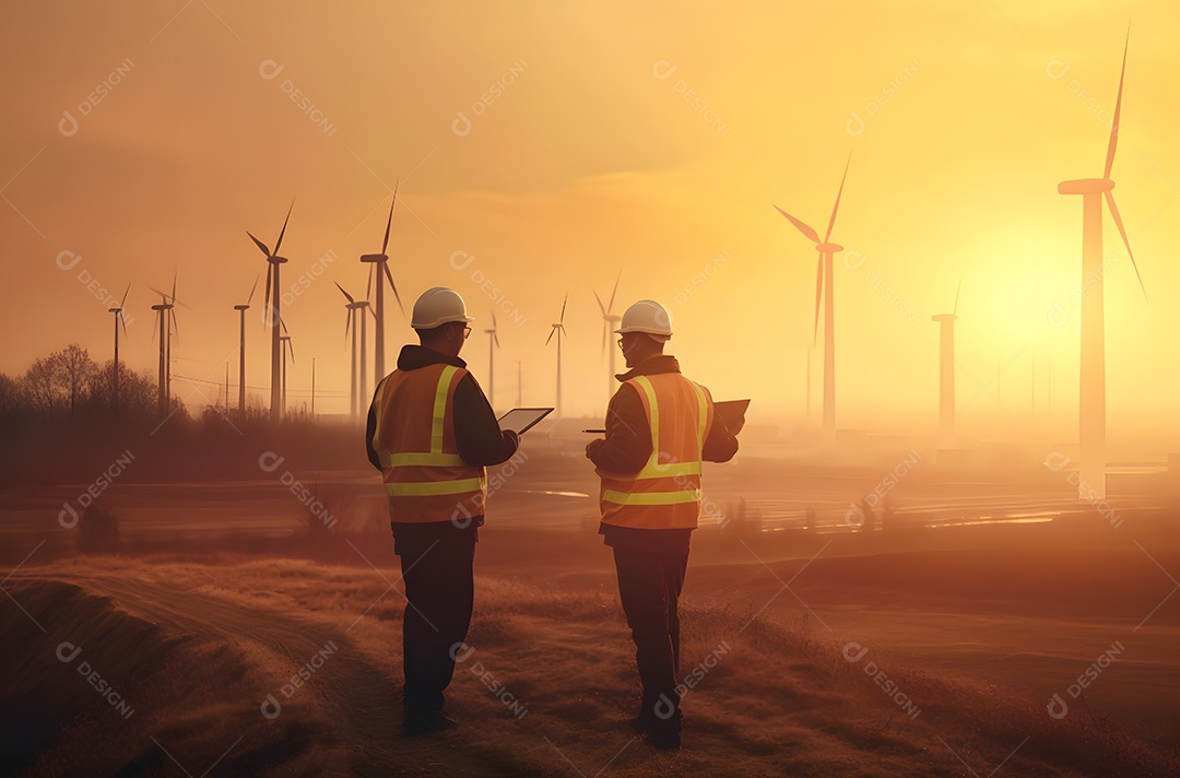 Gestores ambientais trabalhando