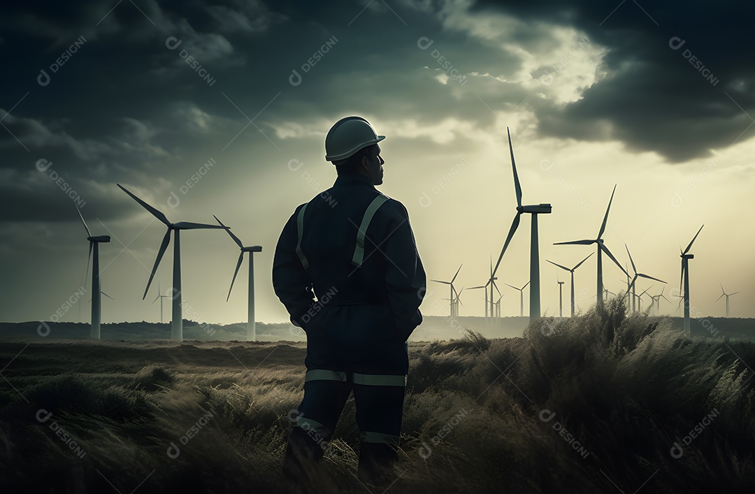 Homem gestor ambiental trabalhando