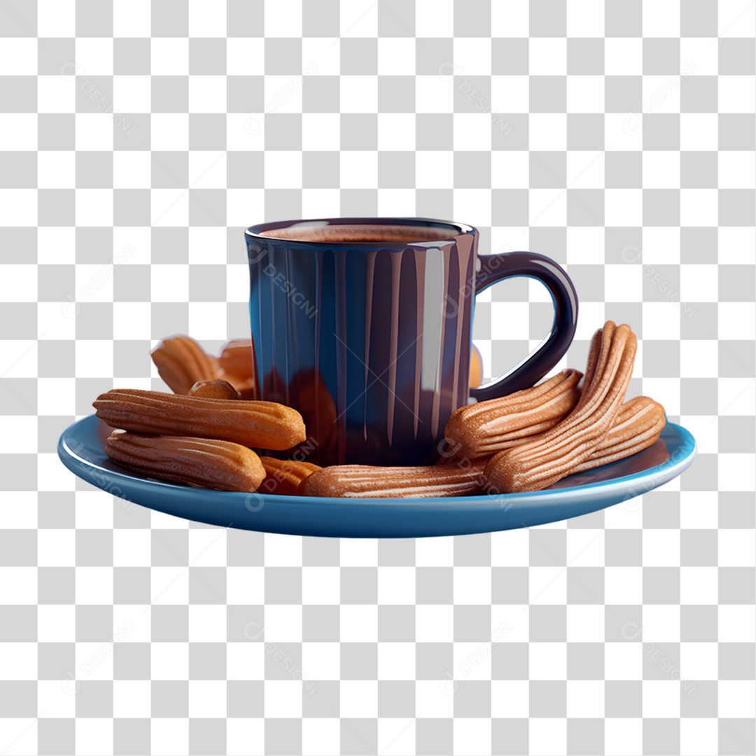 Deliciosos churros de chocolate PNG Transparente