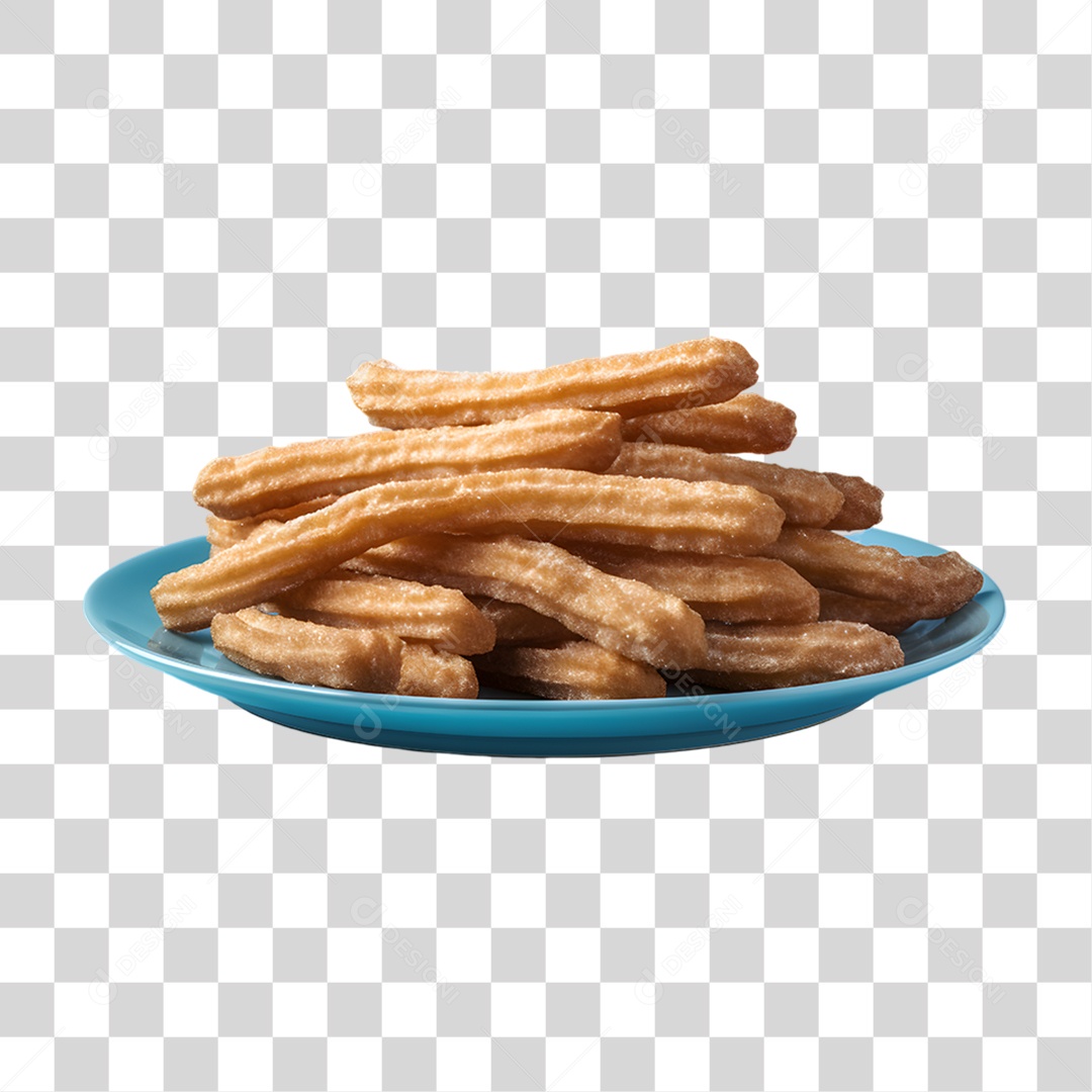 Deliciosos churros de chocolate PNG Transparente