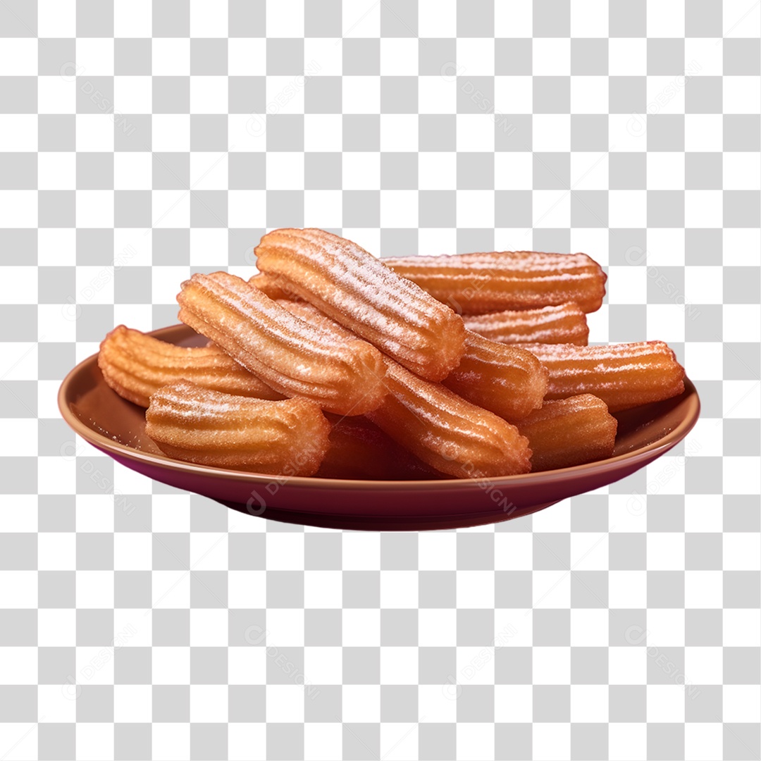 Deliciosos churros de chocolate PNG Transparente