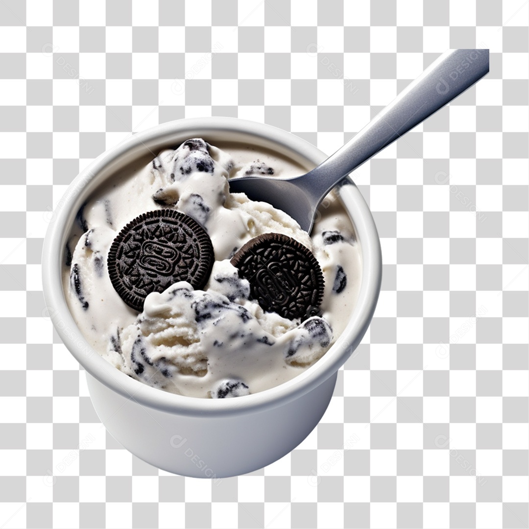 Tigela com Delicioso Sorvete PNG Transparente